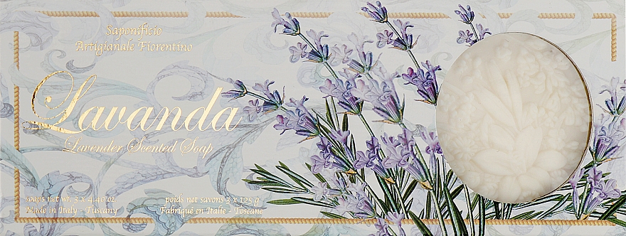 Набір мила "Лаванда" - Saponificio Artigianale Fiorentino Lavender Soap — фото N1
