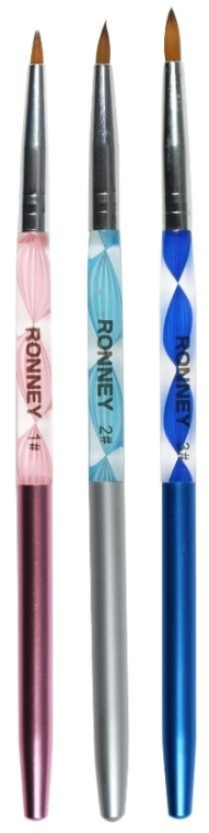 Набор кисточек для дизайна ногтей, RN 00453 - Ronney Professional Acrylic Nail Art Brushes — фото N1