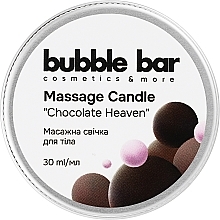 Масажна свічка для тіла "Шоколадний рай" - Bubble Bar Massage Candle — фото N1