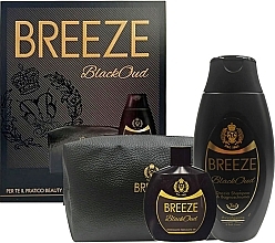 Духи, Парфюмерия, косметика Breeze Black Oud - Набор (shower gel/400ml + deo/100ml + cosm bag/1pc)