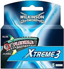 Набір змінних лез "Xtreme 3 Flexible", 5 шт. - Wilkinson Sword Xtreme 3 Flexible — фото N1