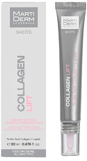 Сироватка для підвищення еластичності та пружності шкіри - MartiDerm Shots Collagen Lift — фото N1