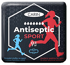 Гигиенические прокладки, 9 шт - Carin Atiseptic Sport — фото N1