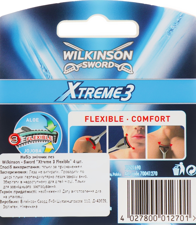 Змінні леза, 4 шт. - Wilkinson Sword Xtreme 3 — фото N2