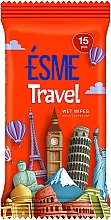 Кишенькові вологі серветки "Подорож", червоні - Esme Travel Wet Wipes — фото N2