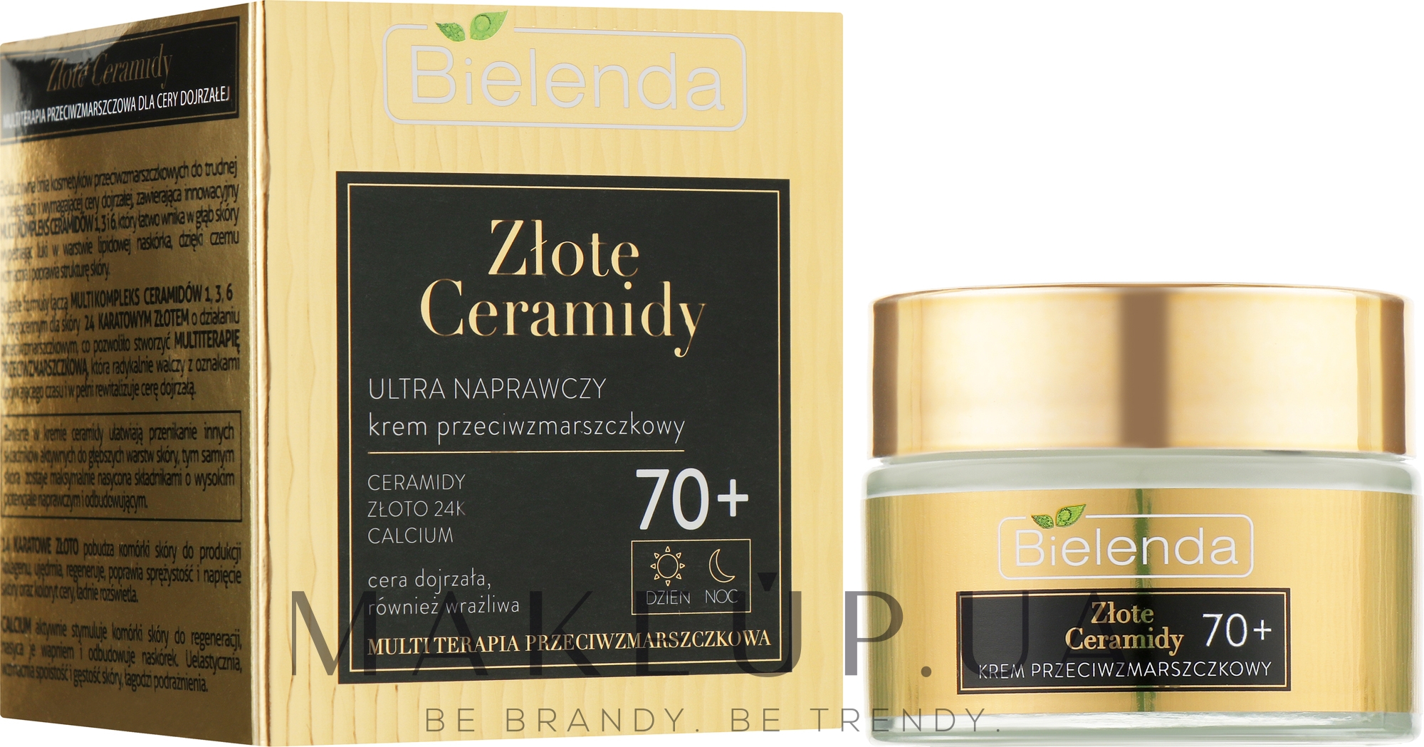 Крем против морщин 70+ - Bielenda Golden Ceramides Anti-Wrinkle Cream 70+ — фото 50ml