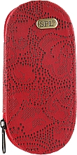 Парфумерія, косметика Манікюрний набір, 6 предметів, червоний з перфорацією, 77402AS - SPL