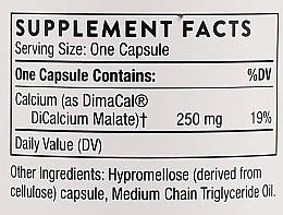 Дієтична добавка "Кальцій малат", капсули - Thorne Research DiCalcium Malate — фото N3