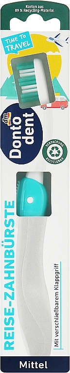 Складная зубная щетка, голубая - Dontodent — фото N1