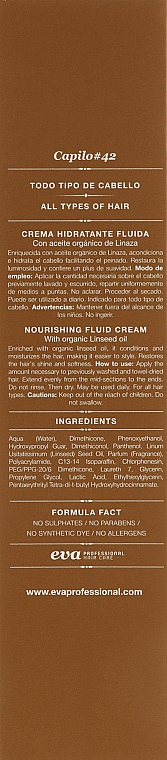Рідкий зволожувальний крем - Eva Professional Capilo Linum Leave-In Cream №42 — фото N3