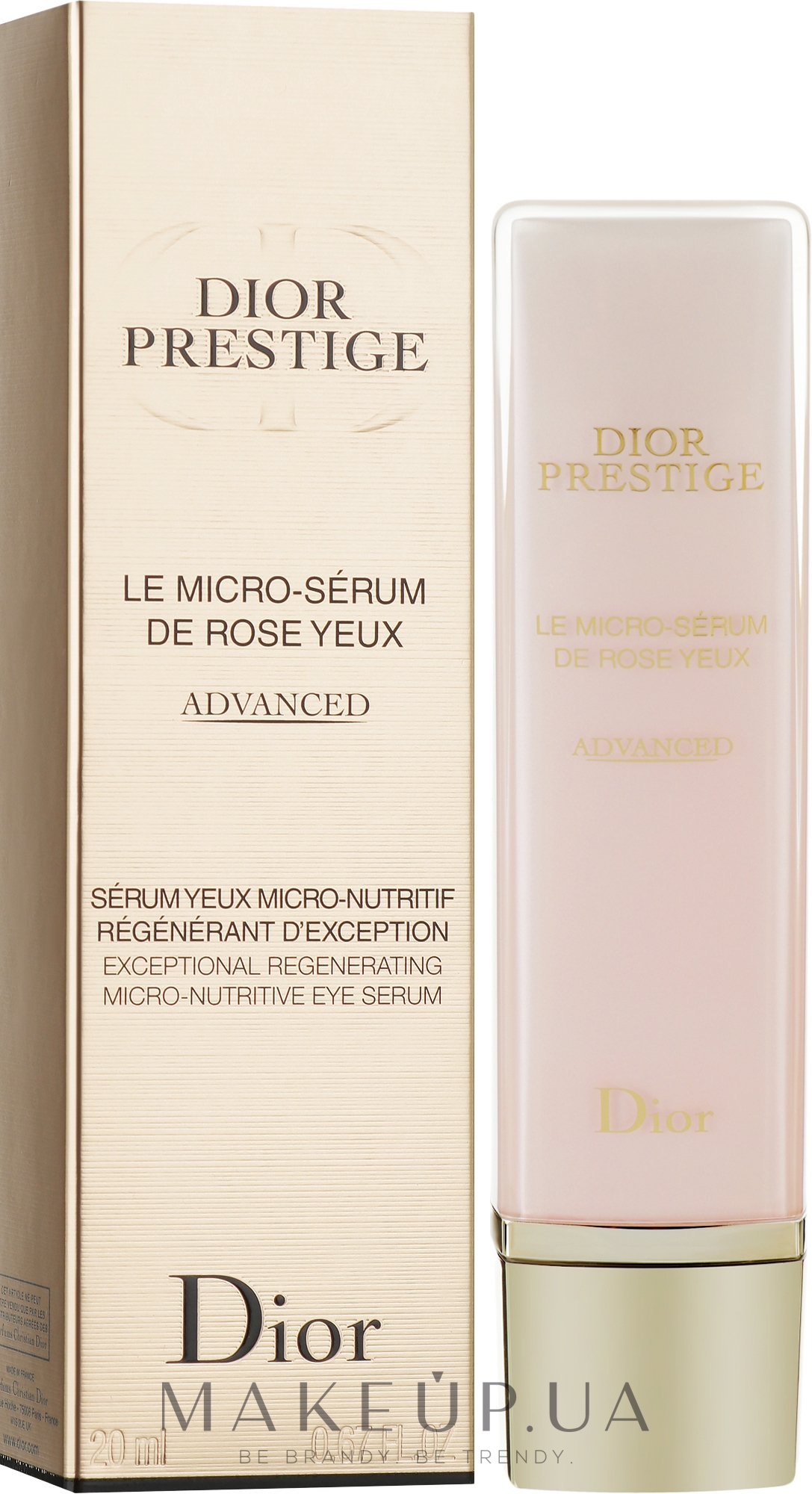 Розовая сыворотка для контура глаз - Dior Prestige Micro-Nutritive Rose Eye Serum Advanced — фото 20ml