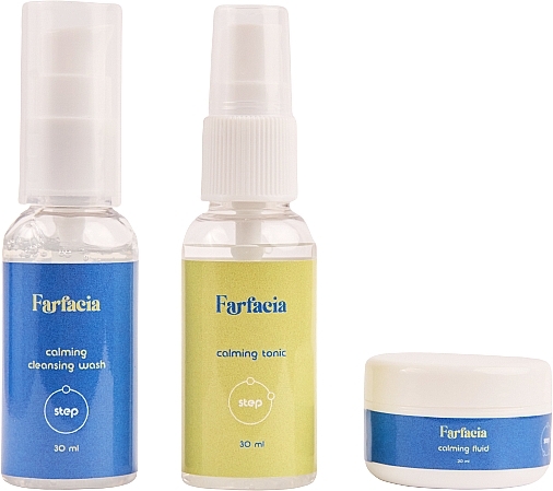 Подростковый тревел-набор для чувствительной кожи - Farfacia Teenagers Sensetive Skin Travel Set (gel/30ml + tonic/30ml + fluid/20ml) — фото N1