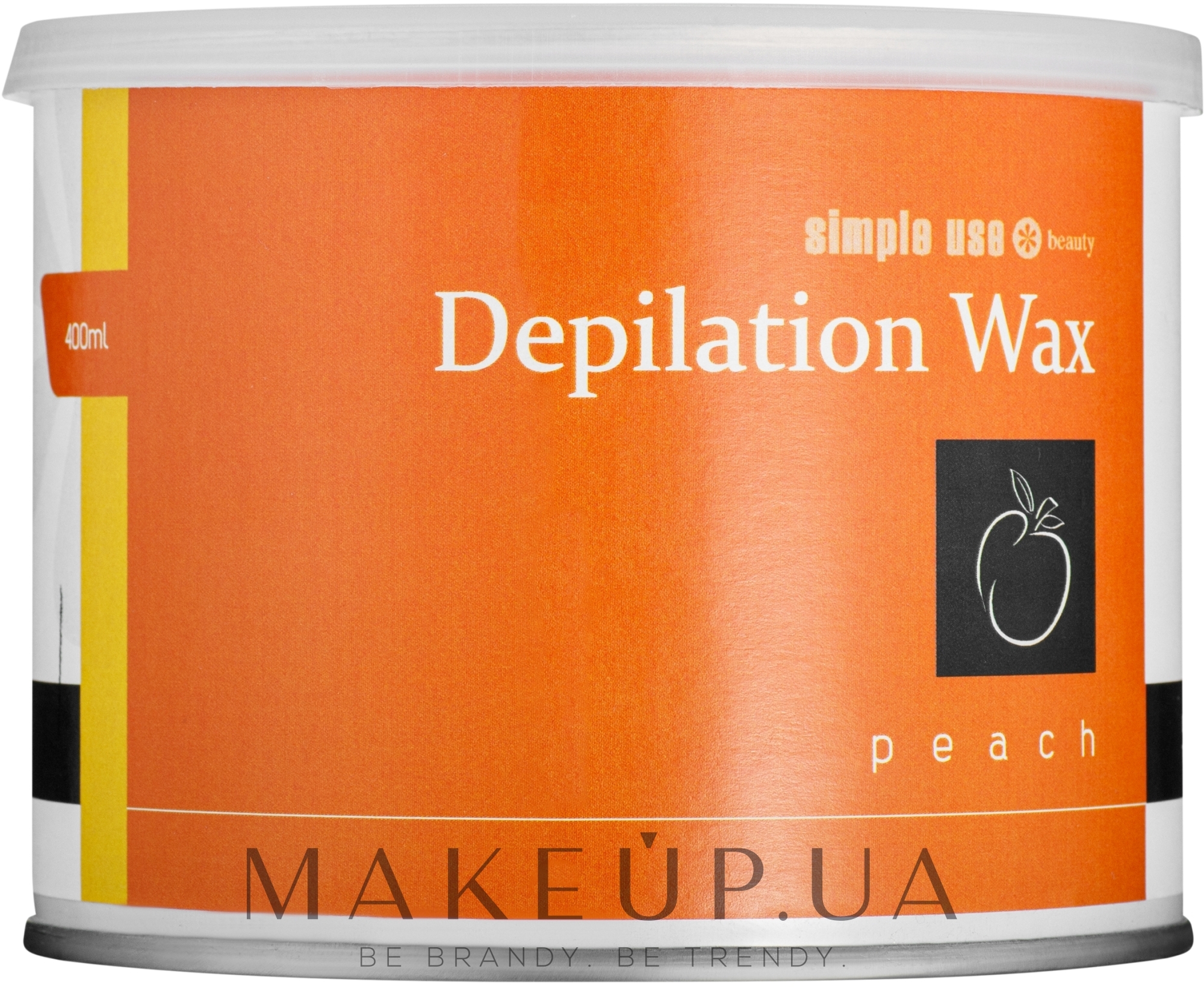 Теплый воск для депиляции в банке "Персик" - Simple Use Beauty Depilation Wax — фото 400ml