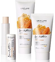 Парфумерія, косметика Набір - Oriflame Love Nature Beeswax & Almond Oil (lip/balm/4.5g + h/cr/75ml + cr/50ml)