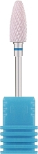 Фреза керамическая "Кукуруза" розовая, 610362, синяя насечка - Nail Drill — фото N1
