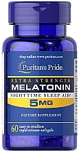 Диетическая добавка "Мелатонин" 5 мг - Puritan's Pride Extra Strength Melatonin 5mg Softgels — фото N2