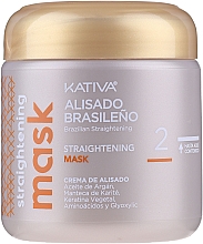 Набор для кератинового выпрямления волос - Kativa Alisado Brasileno Con Glyoxylic & Keratina Vegetal Kit (shm/15ml + mask/150ml + shm/30ml + cond/30ml) — фото N3
