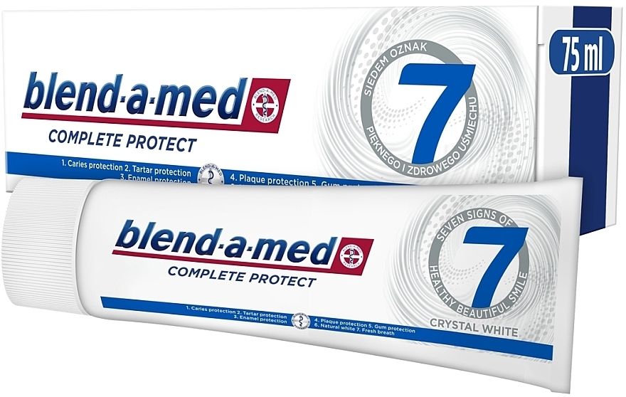 Зубна паста  - Blend-a-med Complete Protect 7 Crystal White Toothpaste — фото N1