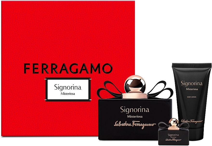 Salvatore Ferragamo Signorina Misteriosa - Набор (edp/100ml + b/l/50ml +  mini/5ml): купить по лучшей цене в Украине | Makeup.ua