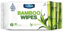 Вологі біорозкладні серветки "Бамбук", 60 шт. - Aksan Deep Fresh Bamboo Wipes — фото N1