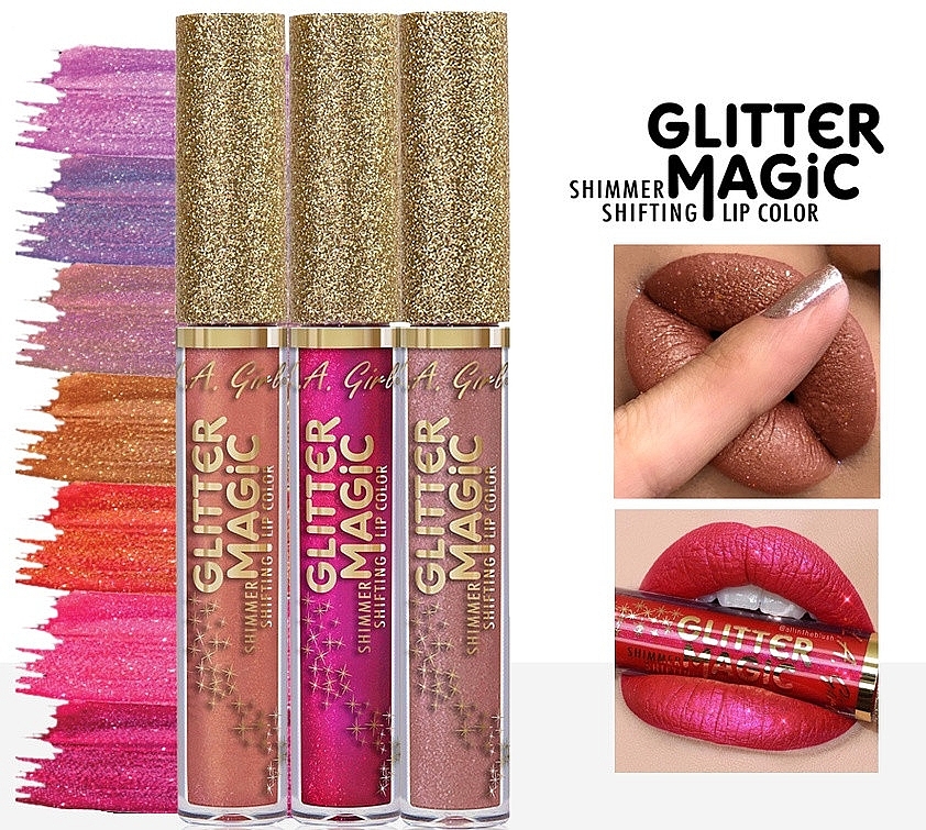 Блиск для губ - L.A. Girl Glitter Magic Shimmer Shifting Lip Color — фото N4