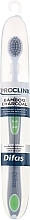 Парфумерія, косметика Зубна щітка з бамбуковим вугіллям 512575, м'яка, в дорожньому кейсі, сіра з білим - Difas Pro-Сlinic Bamboo Сharcoal
