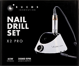 Фрезер для манікюру та педикюру, блакитний - Bucos Nail Drill X2 Pro Blue Ocean — фото N8
