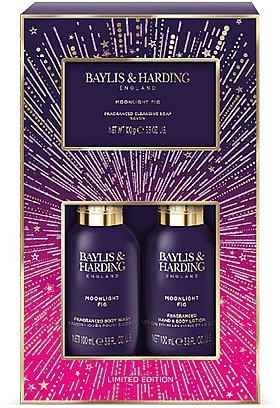 Набір - Baylis & Harding Moonlight Fig Make Me Sparkle Bathing Gift Set (sh/gel/300ml + h/b/lot/100ml + soap/100g) — фото N1