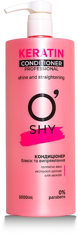 Кондиціонер "Блиск і випрямлення волосся" - O'Shy Keratin Professional Conditioner — фото N1