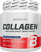 Пищевая добавка "Коллаген" со вкусом черной малины - BiotechUSA Collagen Food Supplement Drink Powder  — фото N1