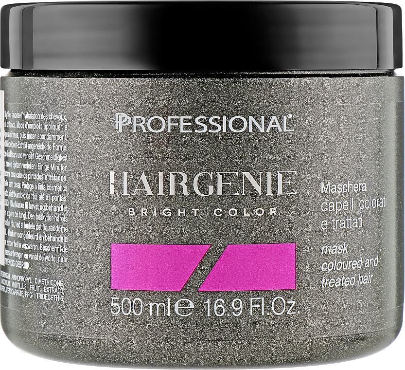Маска для блиску фарбованого й пошкодженого волосся - Professional Hairgenie Bright Color Mask — фото N3