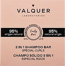 Парфумерія, косметика Твердий шампунь-кондиціонер для в'юнкого волосся - Valquer 2 In 1 Shampoo Bar Special Curls