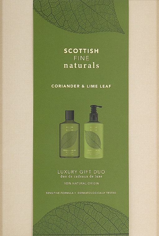 Набір - Scottish Fine Soaps Coriander & Lime Leaf Luxury Gift Duo (sh/gel/300ml + lot/300ml) — фото N1