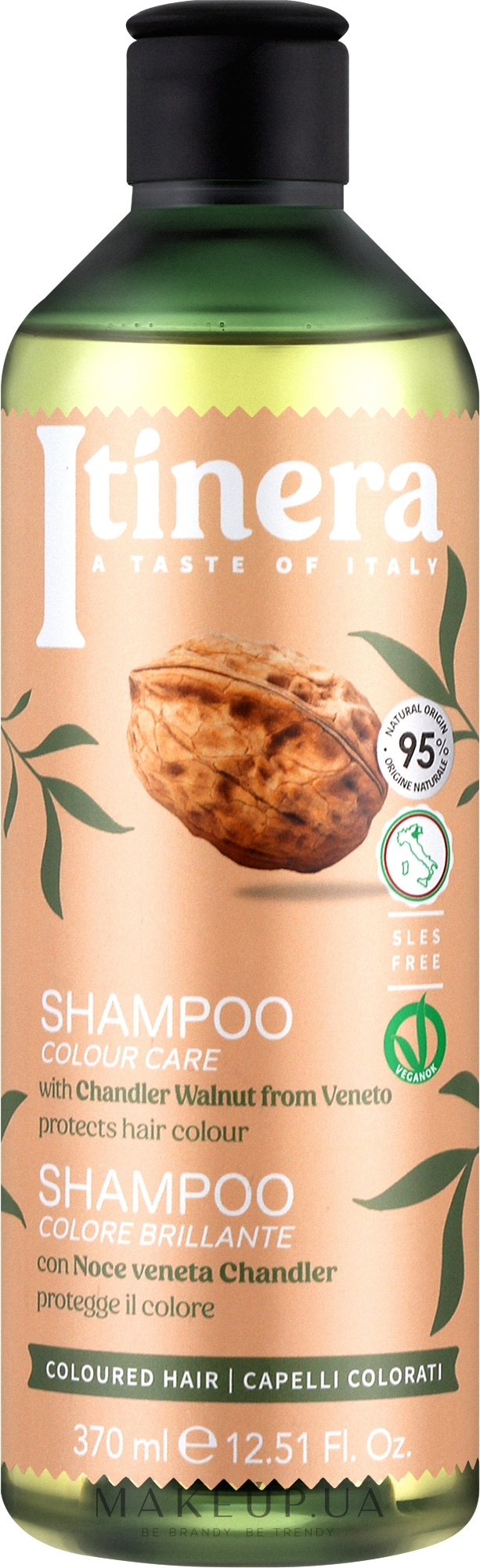 Шампунь для фарбованого волосся з волоським горіхом Чандлер - Itinera Chandler Nut Shampoo — фото 370ml