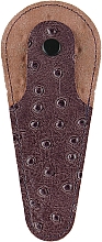 Духи, Парфюмерия, косметика Кожаный чехол для щипчиков MS-102D, коричневый - Zauber