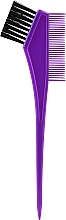 Пензель для фарбування волосся з гребінцем, фіолетовий - Inter-Vion — фото N1