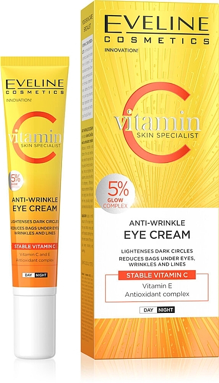 Крем для глаз против морщин - Eveline Cosmetics Anti-Wrinkle Eye Cream Vitamin C Skin Specialist  — фото N1