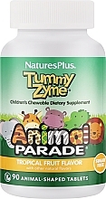 Дитячі жувальні таблетки для покращення травлення - NaturesPlus Animal Parade Tummy Zyme Chewable — фото N1