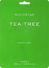 Парфумерія, косметика Маска для проблемної шкіри проти висипів, з чайним деревом - Kocostar Tea Tree Mask