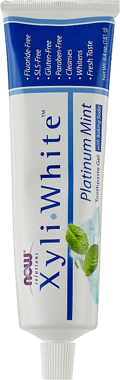 Зубна паста-гель з м'ятою і харчовою содою - Now Foods XyliWhite Toothpaste Gel — фото N1