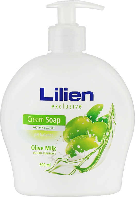Жидкое крем-мыло "Оливковое молочко" - Lilien Olive Milk Cream Soap — фото N1