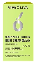 УЦІНКА Нічний крем-маска для обличчя "Активне живлення" - Viva Oliva Mezo Peptides + Hyaluron Night Cream + Mask  * — фото N2