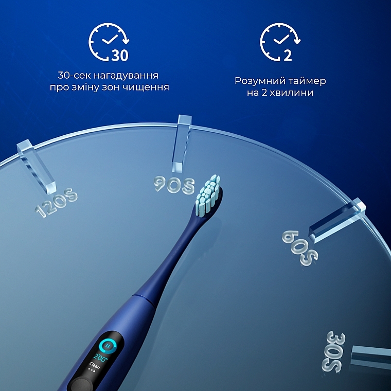 Розумна зубна щітка Oclean X Pro Blue - Oclean X Pro Navy Blue (OLED) (Global) — фото N10