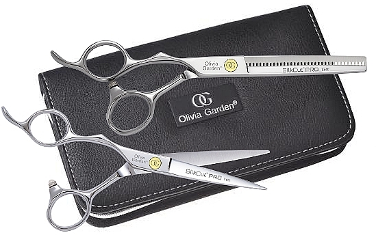Набор ножниц для левшей 5,0', европейский вариант - Olivia Garden SilkCut Pro Left Set EUR RH — фото N1