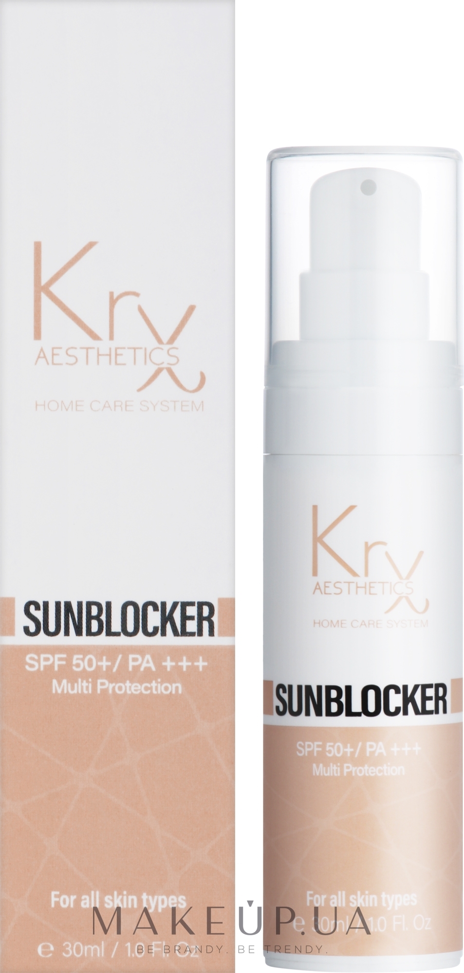 Сонцезахисний крем-флюїд - KRX Aesthetics Sunblocker SPF50/РА +++ — фото 30ml