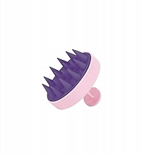 Масажер для шкіри голови, рожевий з фіолетовим - Donegal Blissful Scalp Massager — фото N2