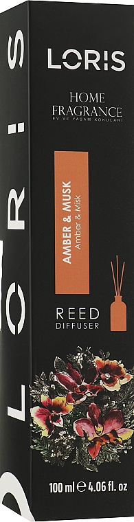 Аромадиффузор "Амбра и мускус" - Loris Parfum Home Fragrance Reed Diffuser — фото N1