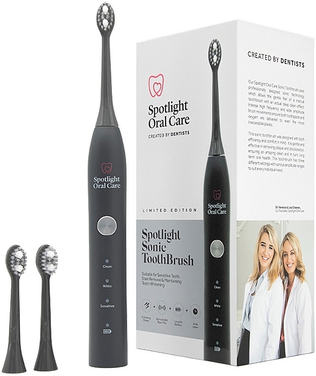 Электрическая зубная щетка, серая - Spotlight Oral Care Sonic Toothbrush Graphite Grey — фото N1