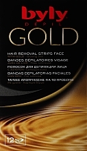 Духи, Парфюмерия, косметика Восковые полоски для депиляции лица с золотом - Byly Depil Gold Hair Removal Strips Face