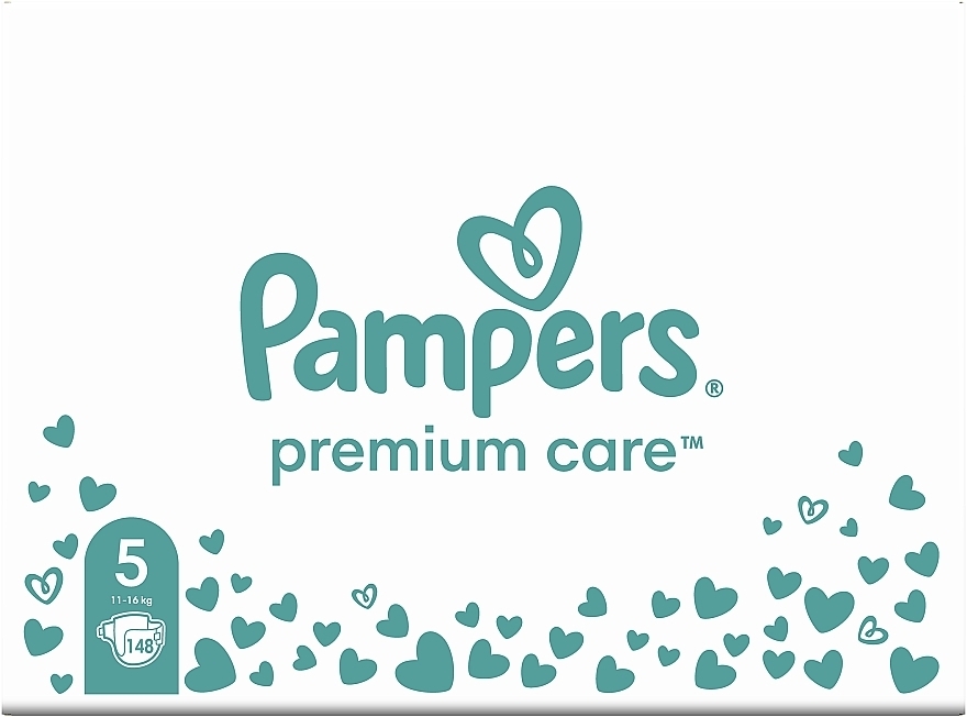 Підгузки Premium Care Розмір 5, 11-16 кг, 148 штук - Pampers — фото N2